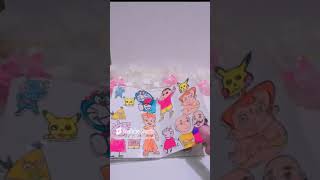 Diy handmade cartoon sticker book cartoon stickers stickerbook [upl. by Nies]