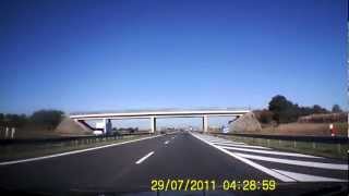 Trasa  KatowiceWrocław Autostrada A4  ok185km  Timelapse  Highway  Autobahn  28082012 [upl. by Yerkovich]