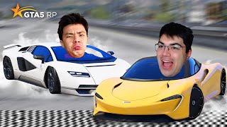 ENG TEZ MASHINALARDA POYGA MCLAREN SPEEDTAIL VS LAMBORGHINI COUNTACH  GTA 5 RP ROCKFORD [upl. by Refanej]