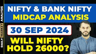 NIFTY PREDICTION FOR TOMORROW 30 SEPT  BANK NIFTY PREDICTION NIFTY LIVE TRADING NIFTY EXPIRY DAY [upl. by Bullis733]