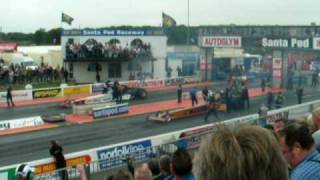 304 MPH Santa Pod Top Fuel Drag Racing [upl. by Kissner]