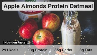 Delicious Apple Almonds Breakfast Shake  High Protein Energy Oatmeal Shake [upl. by Kimberly]