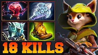 18 Kills Hoodwink Offlane  HoodWink Dota 2 Support Pro Gameplay Guide Carry Build Safelane 735 [upl. by Saalocin]