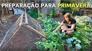 Como Planejar e Preparar a Horta para a Primavera  Transplante Suportes e Proteção contra o Calor [upl. by Anirb]