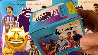 Panini Premier League 2024 Full Box Of 50 Sticker Pack Box Break [upl. by Ades]