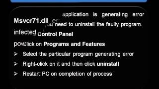 How To Fix Msvcr71dll Error [upl. by Sabrina85]