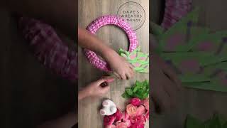 Wreathster Week Episode 3  Easter Checkered Fabric Wreath  Shorts  Wreath DIY [upl. by Chapel]