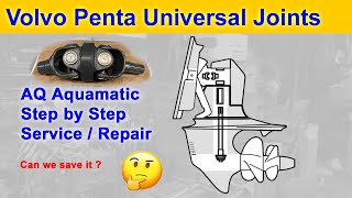 Volvo Penta Sterndrive  U Joint Replacement AQ Series [upl. by Ajssatan328]