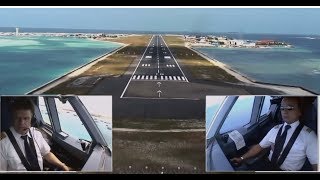 Airbus A330  Approach and Landing in Malé Maldives ENG sub [upl. by Assed]