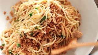 Spaghetti with Tuna Lemon and Breadcrumbs  Everyday Food with Sarah Carey [upl. by Rehtaef]