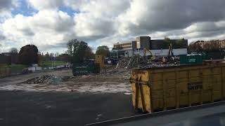 Demolition of Wollaston car salon Northampton [upl. by Gombosi]