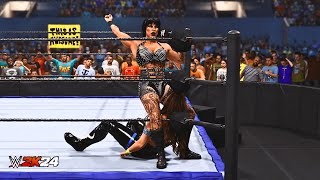 Using The Bronco Buster On All Divas In WWE 2K24 [upl. by Suidualc353]