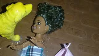 തടിയൻ204Barbie doll all day routine in indian village Barbie doll storyBarbies Bath [upl. by Eirrotal]