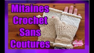 DIY Mitaines En Crochet Pour Débutantes  Crochet Fingerless Mittens For Beginners [upl. by Loreen]