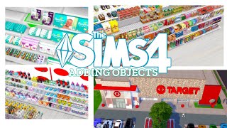 Updating My Sims 4 Target Store Build  The Sims 4 Speed Build Challenge  Adding cc packs objects [upl. by Schick807]