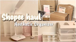 Shopee haul Storage Organizer Aesthetic Start 10RBAN [upl. by Solrak600]