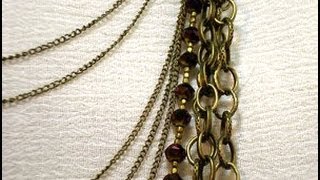 Multi Strand Chain Necklace Tutorial [upl. by Htomit]