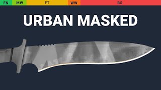 Classic Knife Urban Masked  Skin Float And Wear Preview [upl. by Albarran]