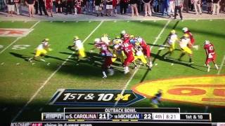 Jadeveon Clowney Hit Vs Michigan [upl. by Vaden]