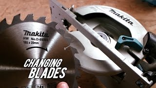 Remove and install blades  Makita circular saw [upl. by Ulphiah]