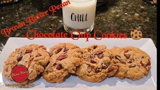 Brown Butter Pecan Chocolate Chip Cookies 🍪 [upl. by Hafler]