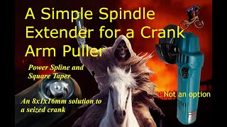 Crank Spindle Extraction Extender Bolt trick [upl. by Enaitsirhc]