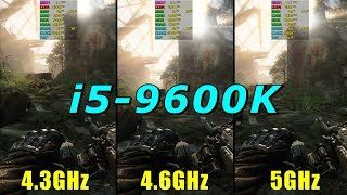 i59600K Stock vs 46GHz OC vs 5GHz OC [upl. by Notneiuq]