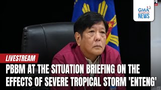 GMA Integrated News Live Pres Marcos at the situation briefing on the effects of Severe [upl. by Lagas]