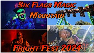 Six Flags Magic Mountain Frigth Fest 2024 Experiencia Completa [upl. by Bernadette]