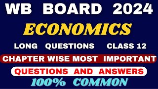 WB Board 2024 Economics important questions and answers  HS 2024 Economics Suggestions  Class 12 [upl. by Siravaj376]