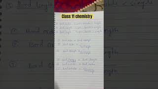 What is Bond length bond order bond strength chemistry class 11 [upl. by Wavell]