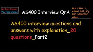 AS400 interview questions  Part 2 [upl. by Ahsienyt]