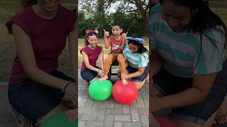 Cute mom and brothers play with new balloon shoes 🤣👧🏻😍😇👩🏻💕👶🏻 [upl. by Assirol]