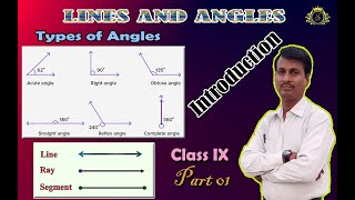 Lines and Angles Part 01IntroductionClass 9  Smart studio  Nagu Sir [upl. by Enidanreb126]