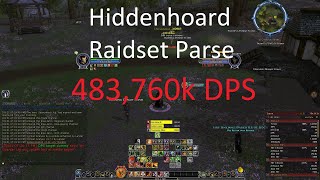 Lotro U32 483k DPS Hunter Parse with 2x3 Hiddenhoard raid set [upl. by Caesaria]