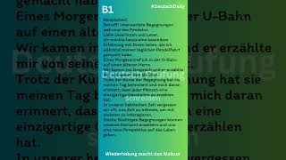 B1 Deutsch Prüfung schreiben Unerwartete Begegnungen während des Pendelns deutschlernen [upl. by Frederique]