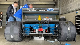 Ex Nelson Piquet 1990 Benetton B190 Ford V8 F1 Car Startup [upl. by Yerok]