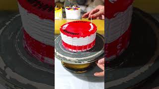 Strawberry Cake Design Cake Recipe cake shorts youtubeshorts [upl. by Aikim]