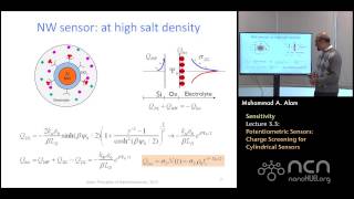 nanoHUBU Nanobiosensors L33 Sensitivity  Potentiometric Sensor  Cylindrical Sensors [upl. by Sathrum]