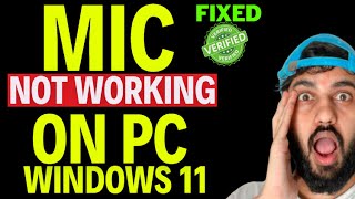 Mic Not Working on PC Windows 11 [upl. by Enymsaj445]