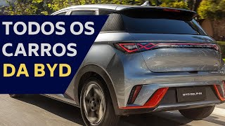 CONHEÇA TODOS OS MODELOS DE CARROS DA BYD NO BRASIL [upl. by Adekahs657]