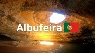 Albufeira Travel Video  Sun Sea Hidden Cave amp Adventure [upl. by Yralih]