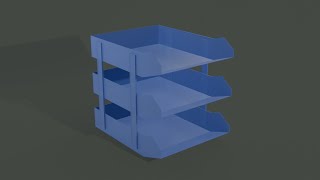 Blender Tutorial  3 Tiers Document Tray [upl. by Wyon]