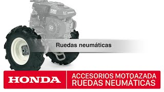 Accesorios para motoazadas Honda  Ruedas neumáticas [upl. by Allehcim]