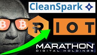 CLSK RIOT MARA Stocks Charts Analysis BTC Breakout [upl. by Aldric39]