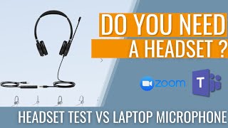 Do You Really Need a Headset Business Headset vs Laptop Microphone Test [upl. by Roskes]