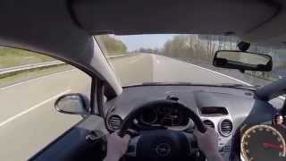 Opel Corsa D 14 ecoFLEX 2011 on German Autobahn  POV Top Speed Drive [upl. by Annaig]