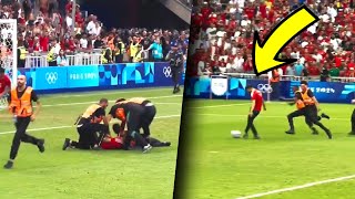 Spain vs Morocco Olympics 2024 Crazy Pitch Invader Scores Goal [upl. by Spear]