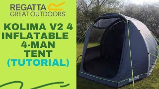 Kolima V2 4 Inflatable Aer8 Family Tent  Tutorial [upl. by Eriuqs134]