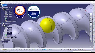 CATIA v5 How to move a ball along a curve in two examples [upl. by Bashemeth]